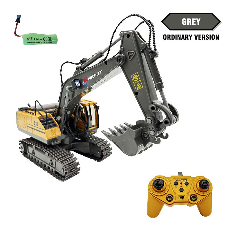 11 Channel Large 2.4G Grams Alloy Remote Control Excavator To Dumping Soil Flip