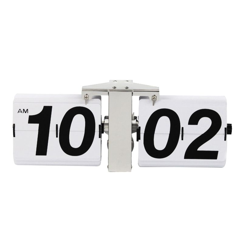 Flip Desk Clock Auto Flip Wall Mount Battery Powered Large