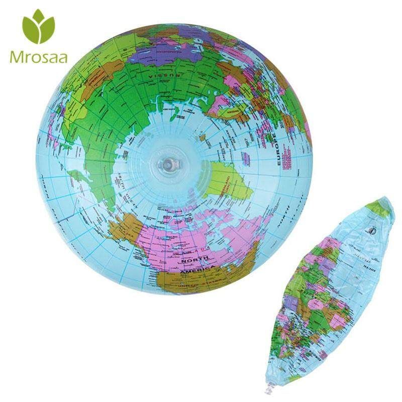 40cm/16Inch Inflatable World Globe Map Balloon Beach Ball Teach Education Geography Toy