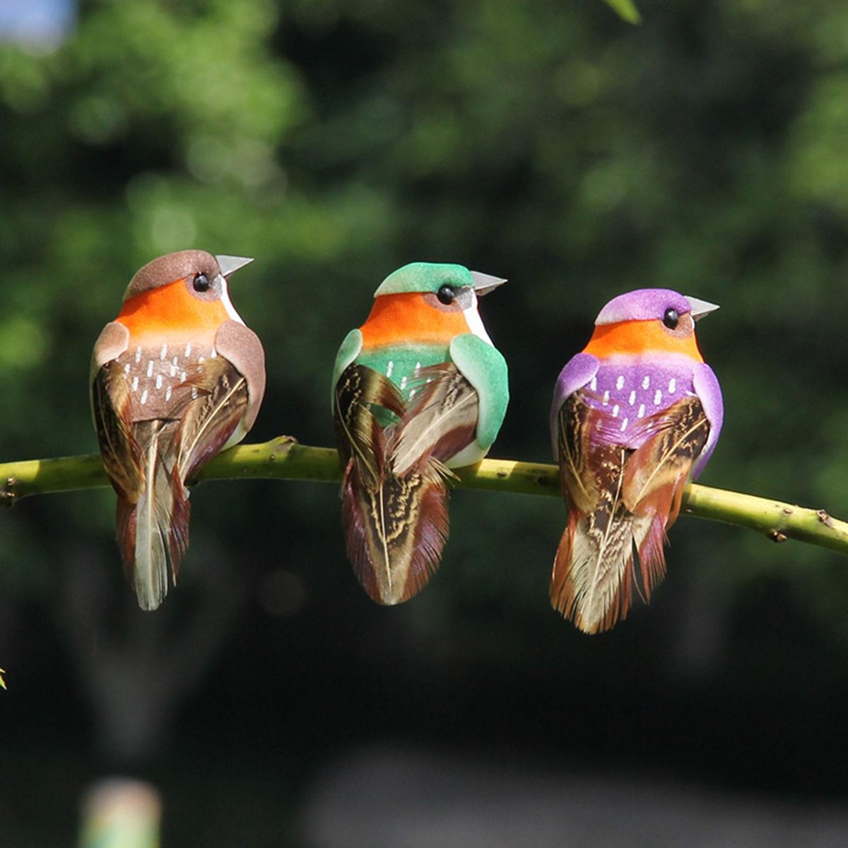 12Pcs Bird Bird Ornament Backyard Decor