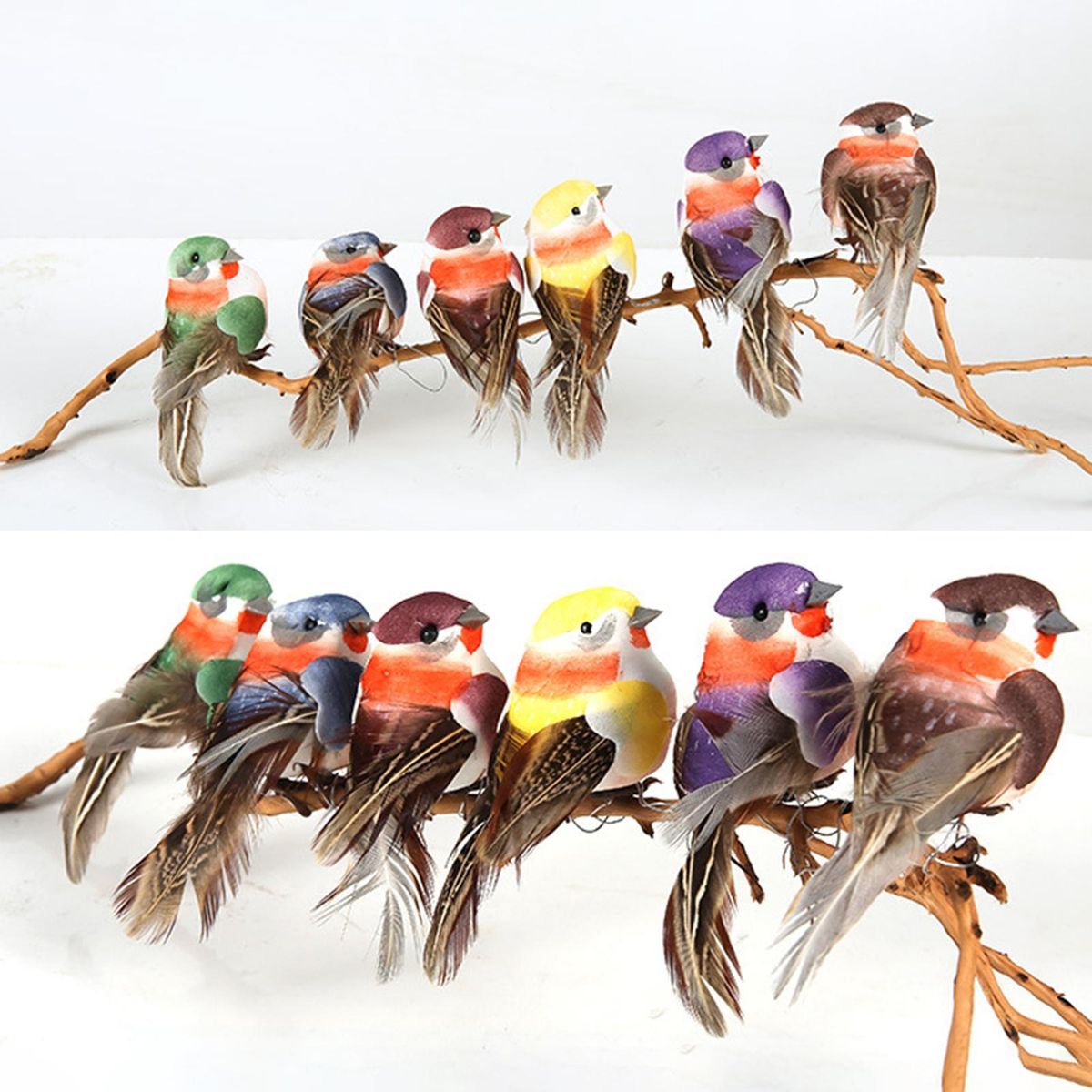 12Pcs Bird Bird Ornament Backyard Decor