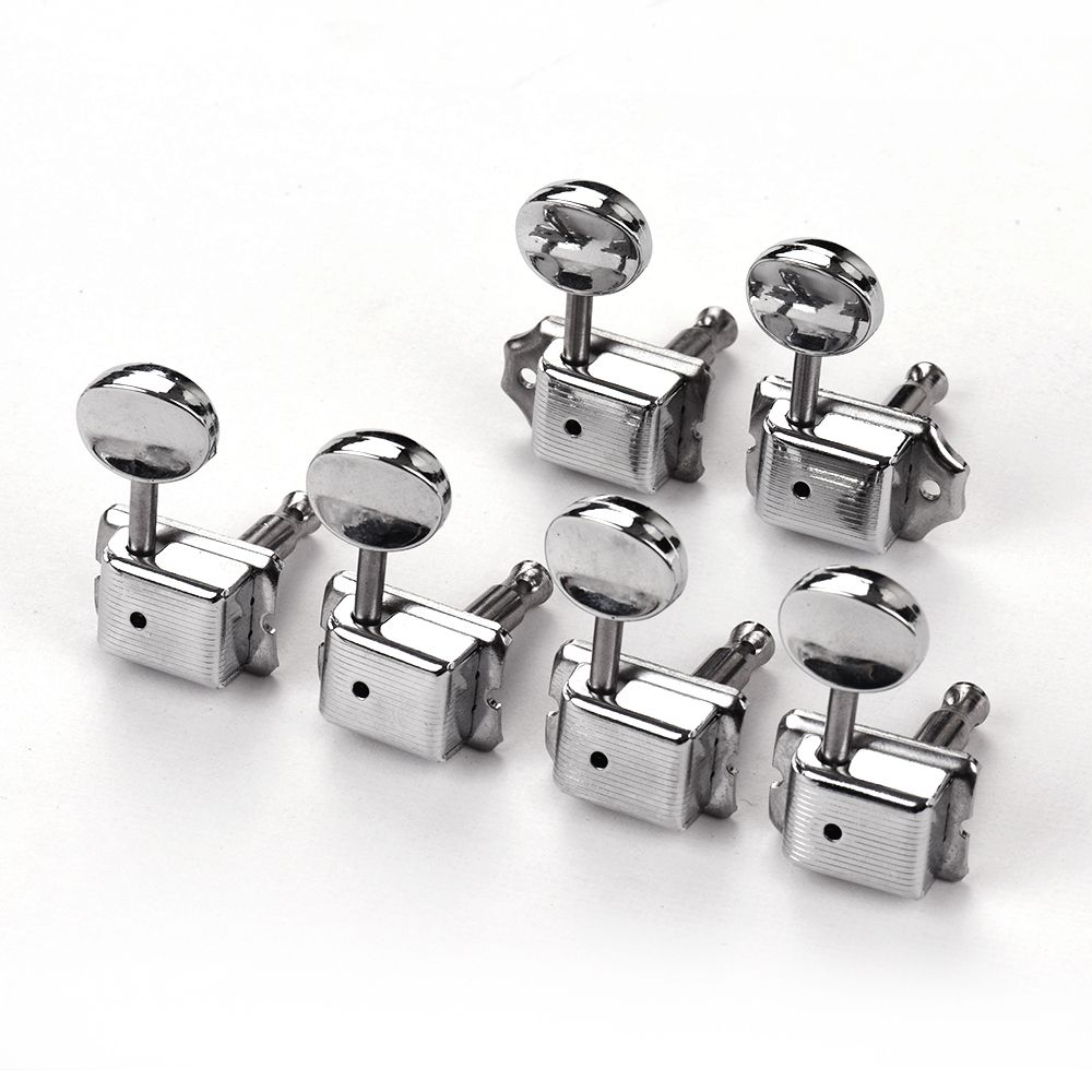 6 In-Line Semi-Closed Guitar Locking Tuners Tuning Pegs