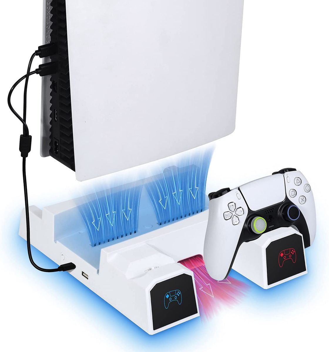PS5 Console Stand Controller Charging Station Dock With Fan