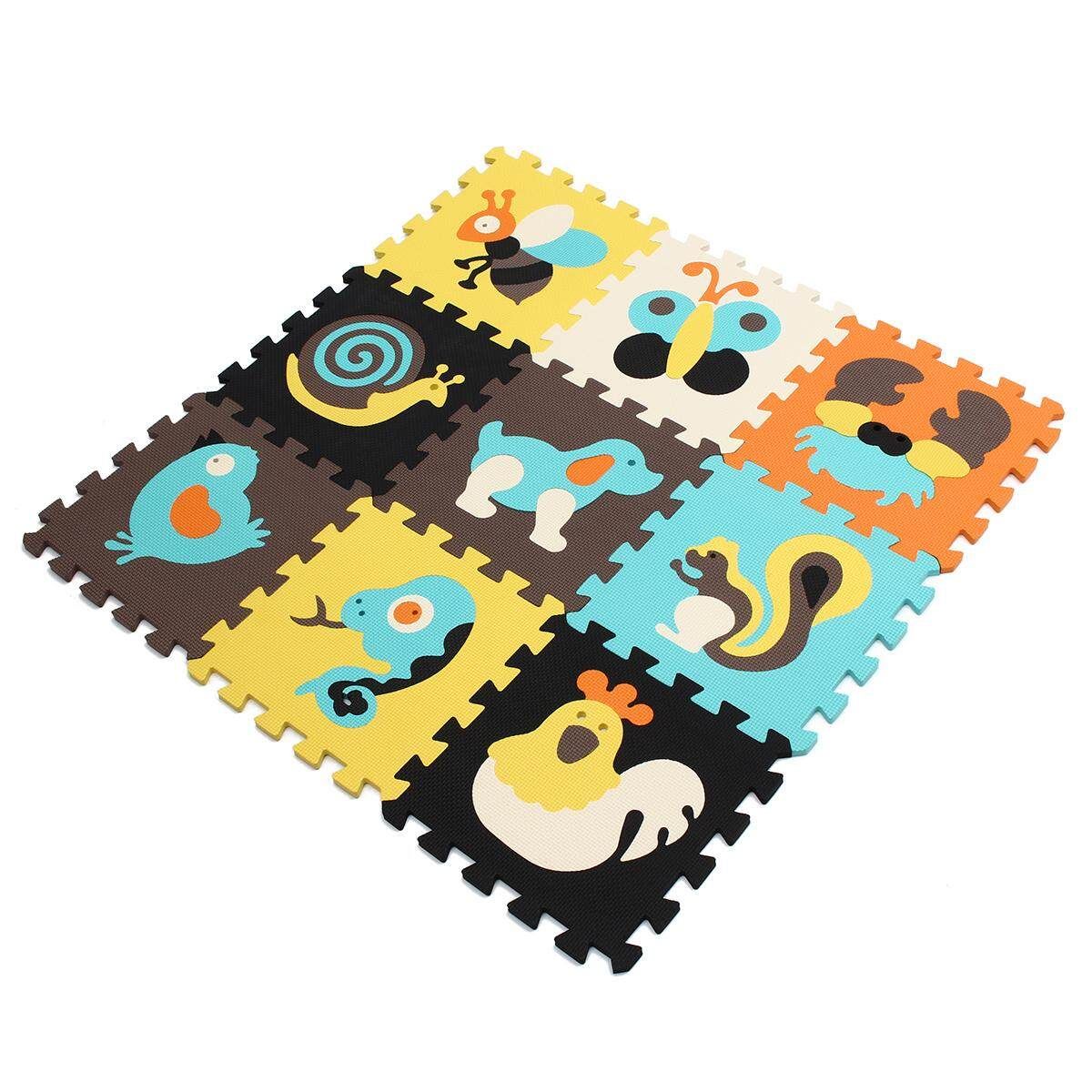 9PCS EVA Foam Cartoon Puzzle Mat Children Jigsaw Crawling Carpets Baby Playmats # P010 P010