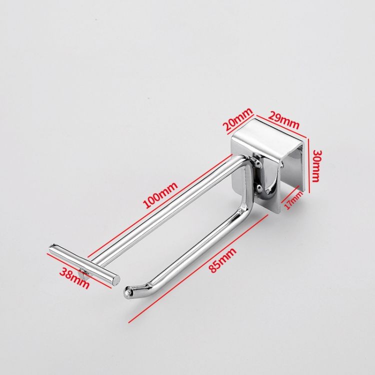 Square Tube Dual Line Hook Supermarket Hook 10pcs 10cm