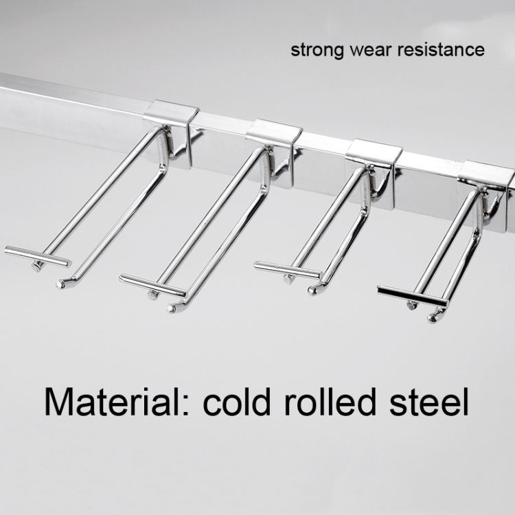 Square Tube Dual Line Hook Supermarket Hook 10pcs 10cm