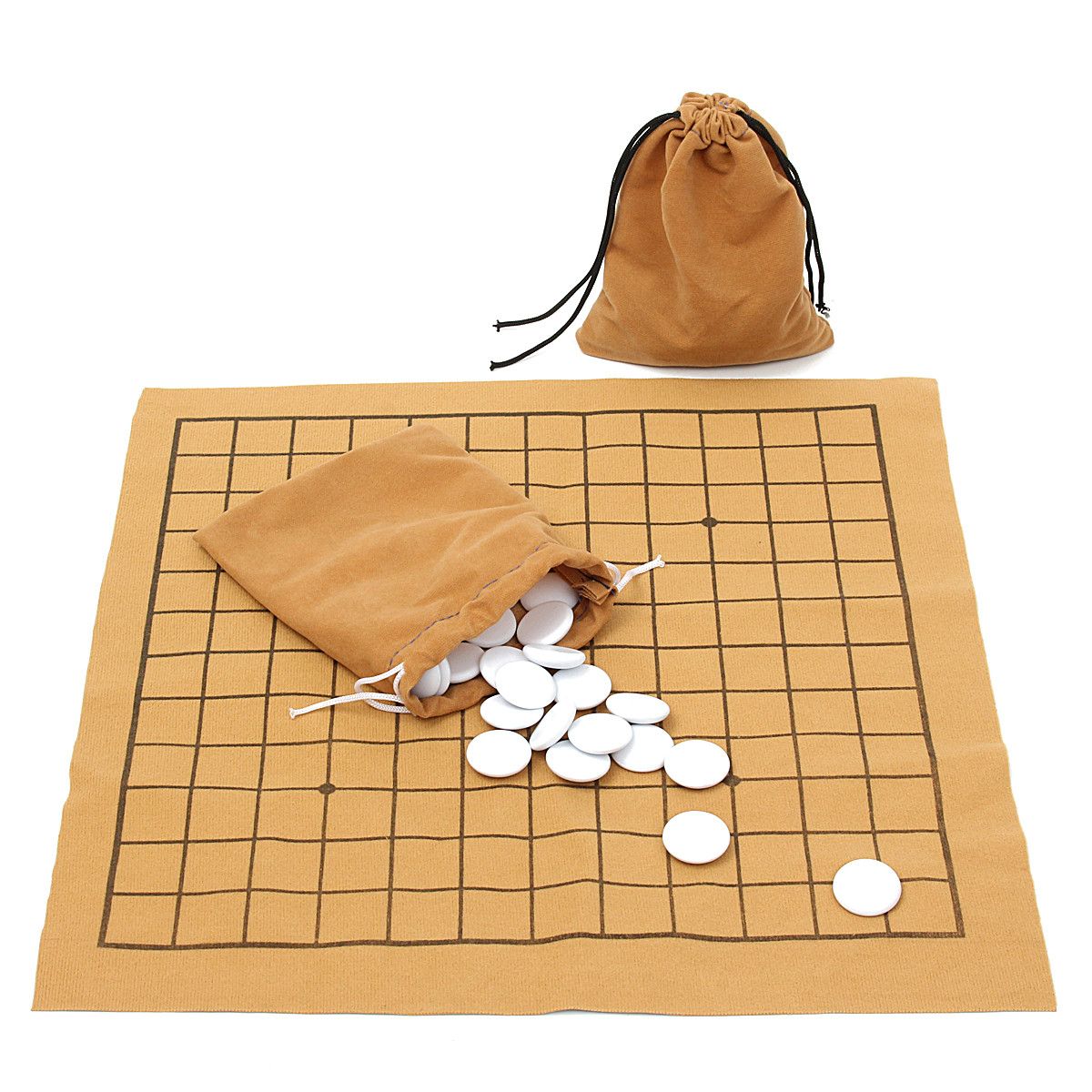 90Pcs Go Bang Chess Game Set Suede Leather Sheet Board Children Educational Toy