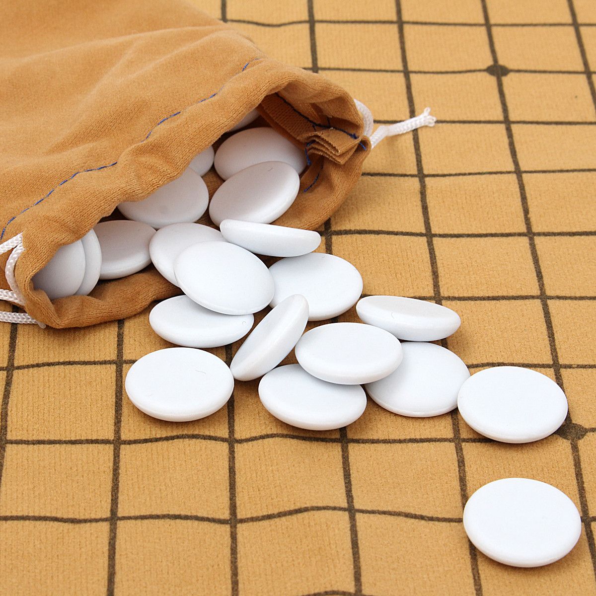 90Pcs Go Bang Chess Game Set Suede Leather Sheet Board Children Educational Toy