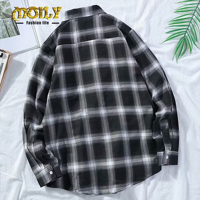 Men's Casual Fashion Plaid Long Sleeve Shirt