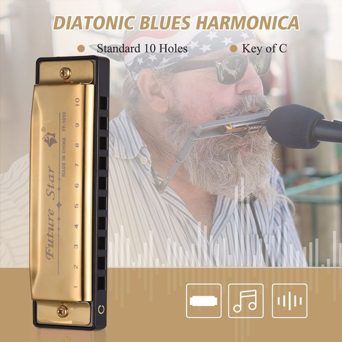 Key Of C Diatonic Harmonica Mouthorgan With ABS Reeds