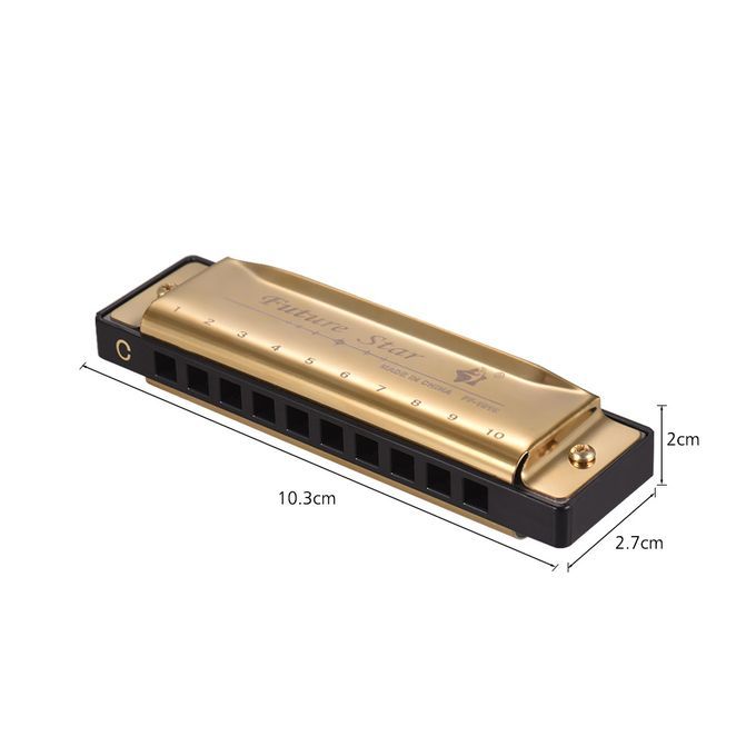Key Of C Diatonic Harmonica Mouthorgan With ABS Reeds