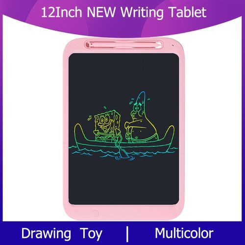 Toys For Children 12Inch Electronic LCD Screen Drawing Board Kids Handwriting Pad Writing Tablet Drawing Digital Gift For Girl(#Blue Multicolor)