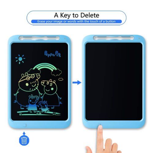 Toys For Children 12Inch Electronic LCD Screen Drawing Board Kids Handwriting Pad Writing Tablet Drawing Digital Gift For Girl(#Blue Multicolor)