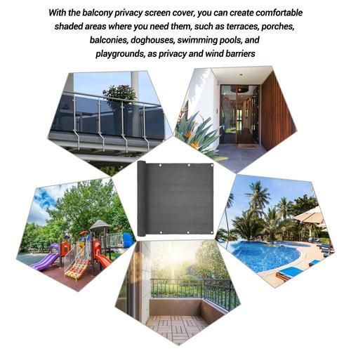 Grey Stripe Balcony Shading Net Outdoor Wind Shield And Anti Aging Tools Porch Fence Privacy Screen Cover High Quality