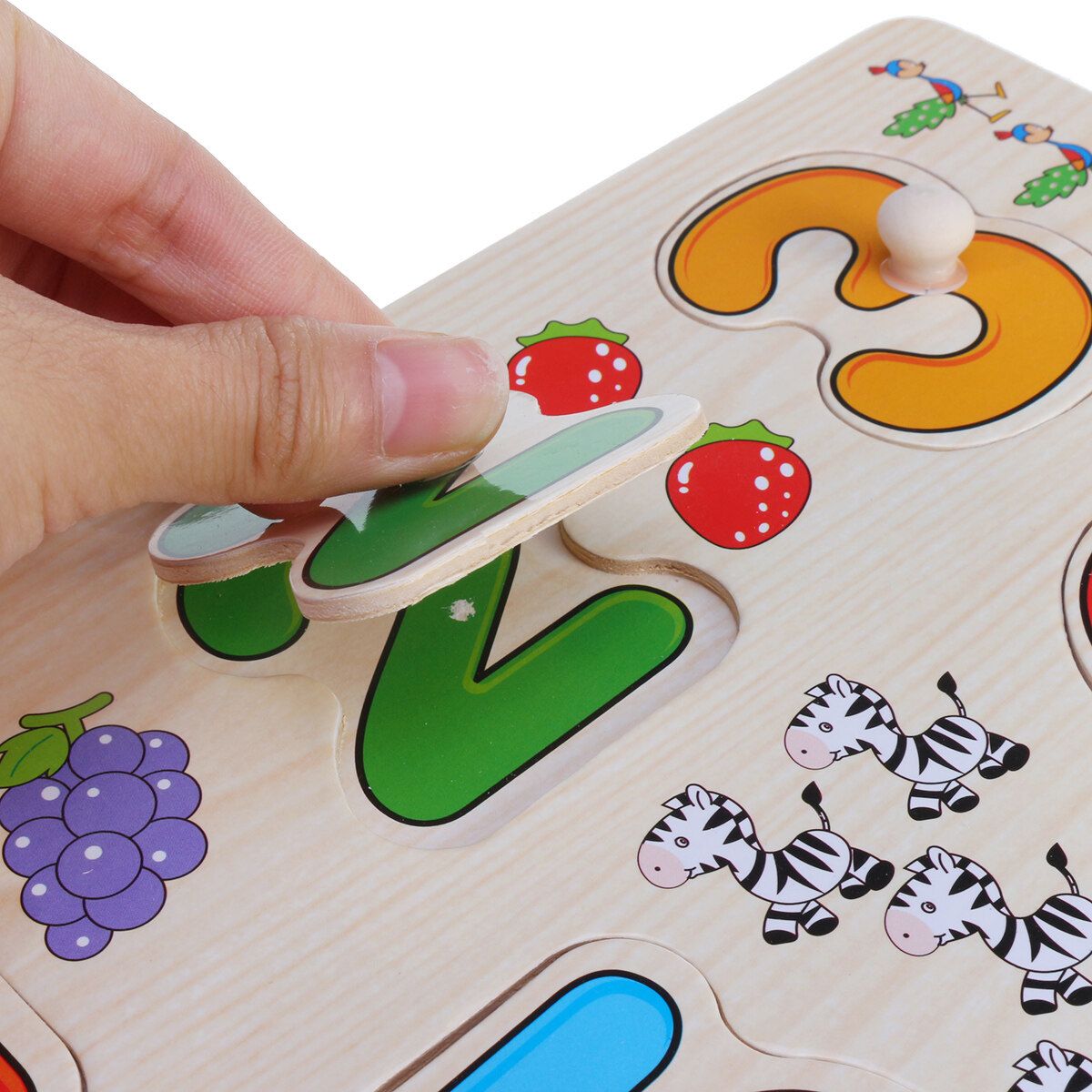 Wooden Peg Puzzles For Toddlers 2 3 Years Old Alphabet & Number Puzzles For Kids,Letters Numbers Animals And Vehicles Learning Toys Gift For Girls And Boys Numbers 0-9