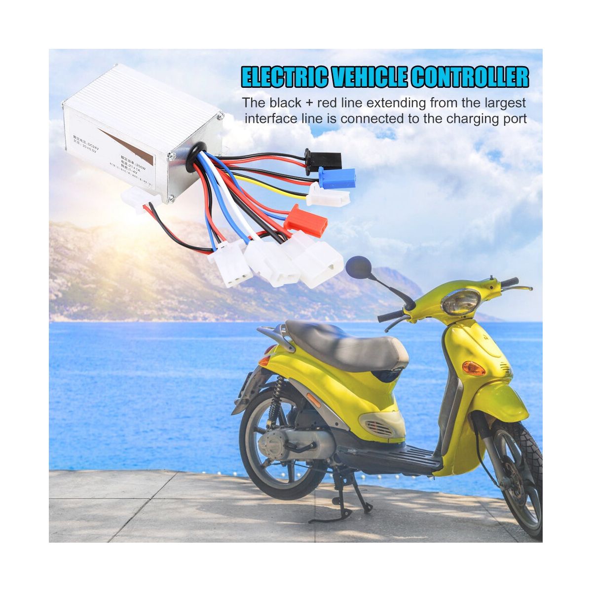 24V 250W Brushed Controller Electric Bicycle E-Bike Scooter Brush Speed Controller Motor for Electric Scooter