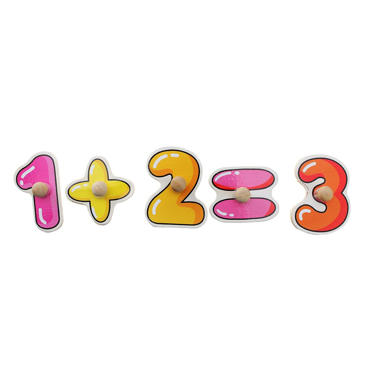 (30 X 22.2cm-Alphabet/Number/Math) Wooden Pegged Puzzle Set Inset Jigsaw Puzzle Learning Board Preschool Early Educational Development Toy Fun Game Gift For Kid Baby Toddler Maths