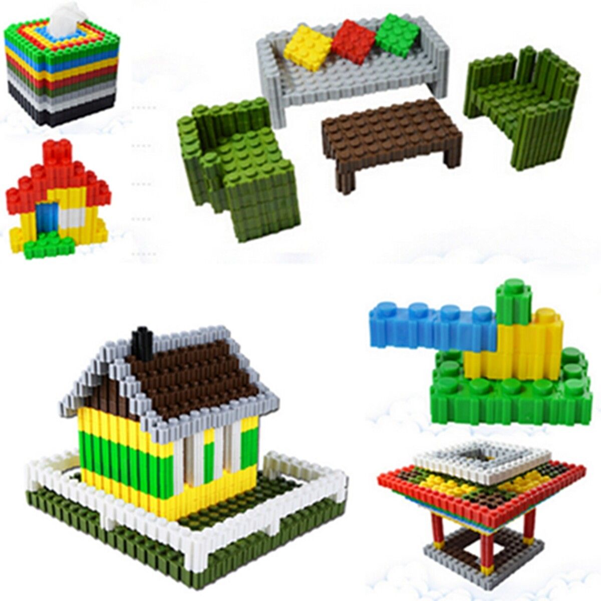 400Pcs Multicolor Variety Blocks Bricks Children Puzzle Education Creative Toy