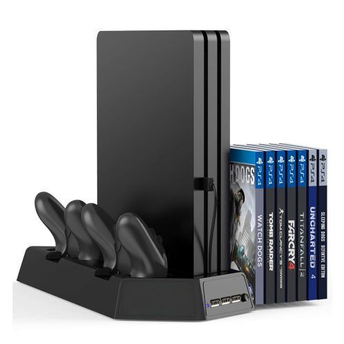 PS4 Controller Charger With Cooling Fan & Games Storage