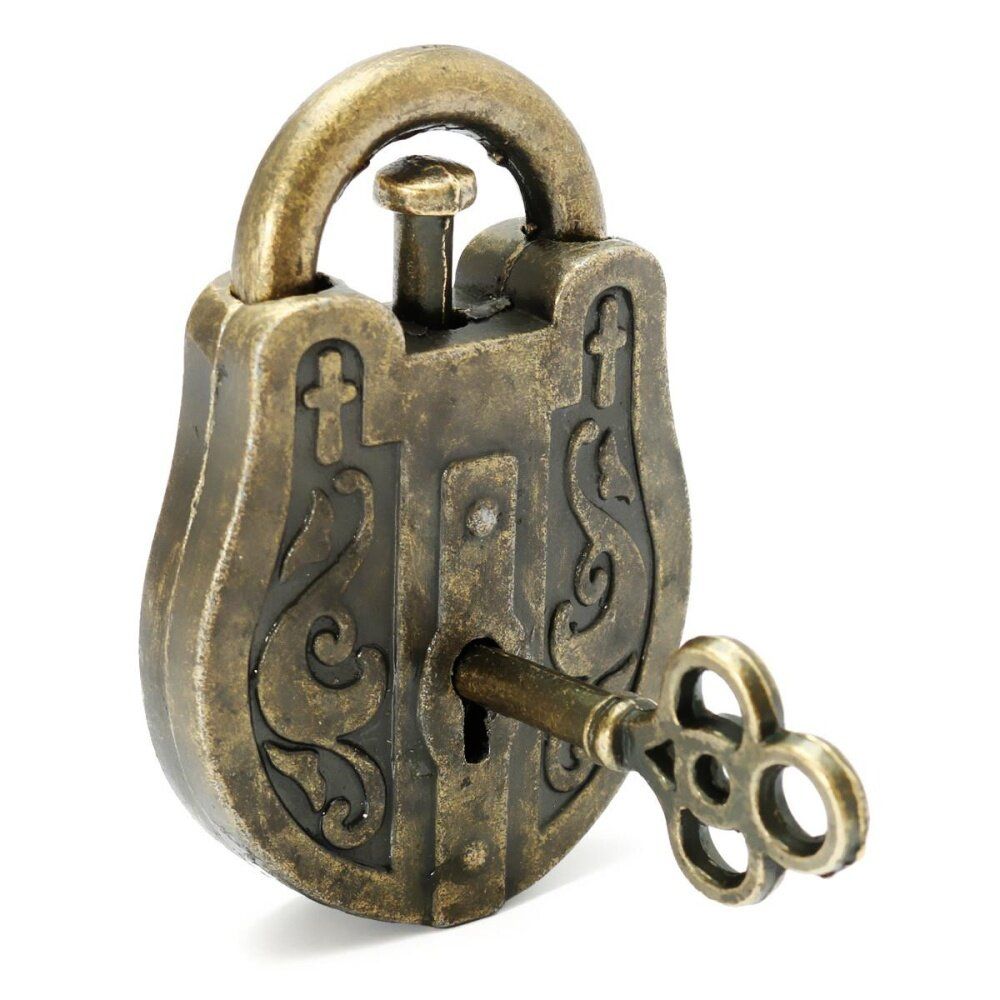IQ&EQ Mind Brain Teaser Souptoys Gift Retro Vintage Metal Cast God Lock Puzzle
