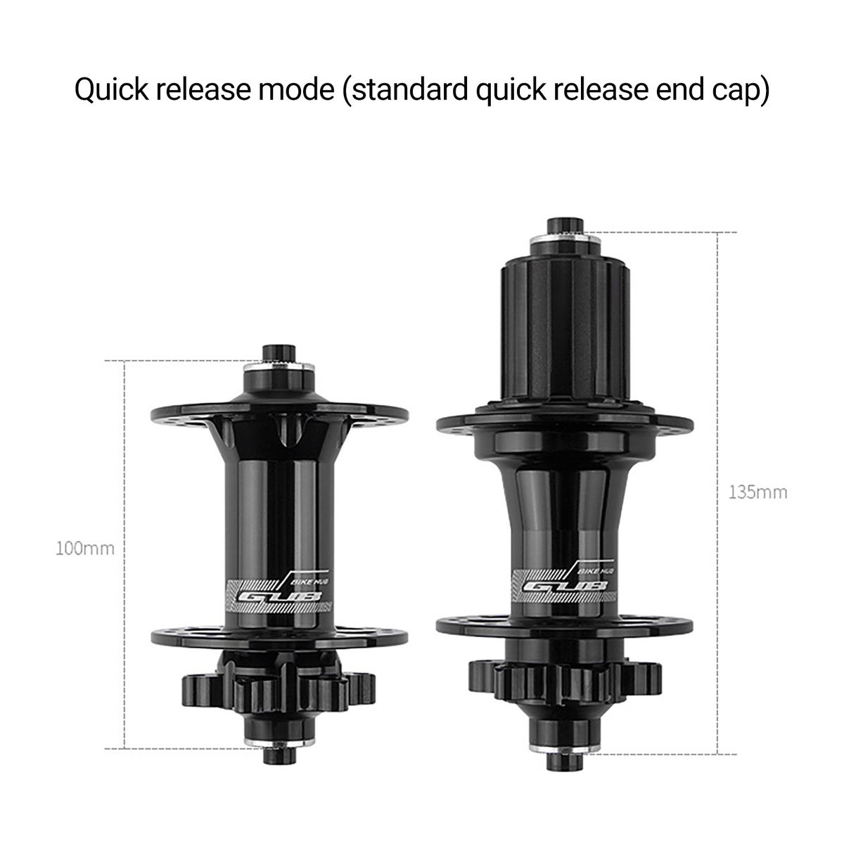 1 Set Bike Hub Impact Resistant Metal Hub Black