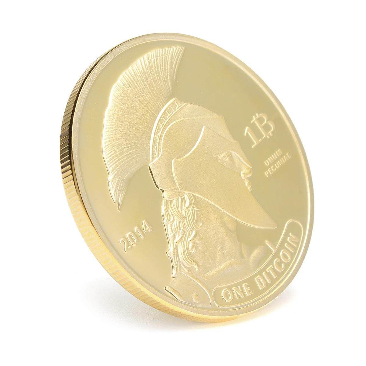 1Pcs Bitcoin Model Gold Plated Commemorative Coin BTC Bitcoin Metal Coin Decorations