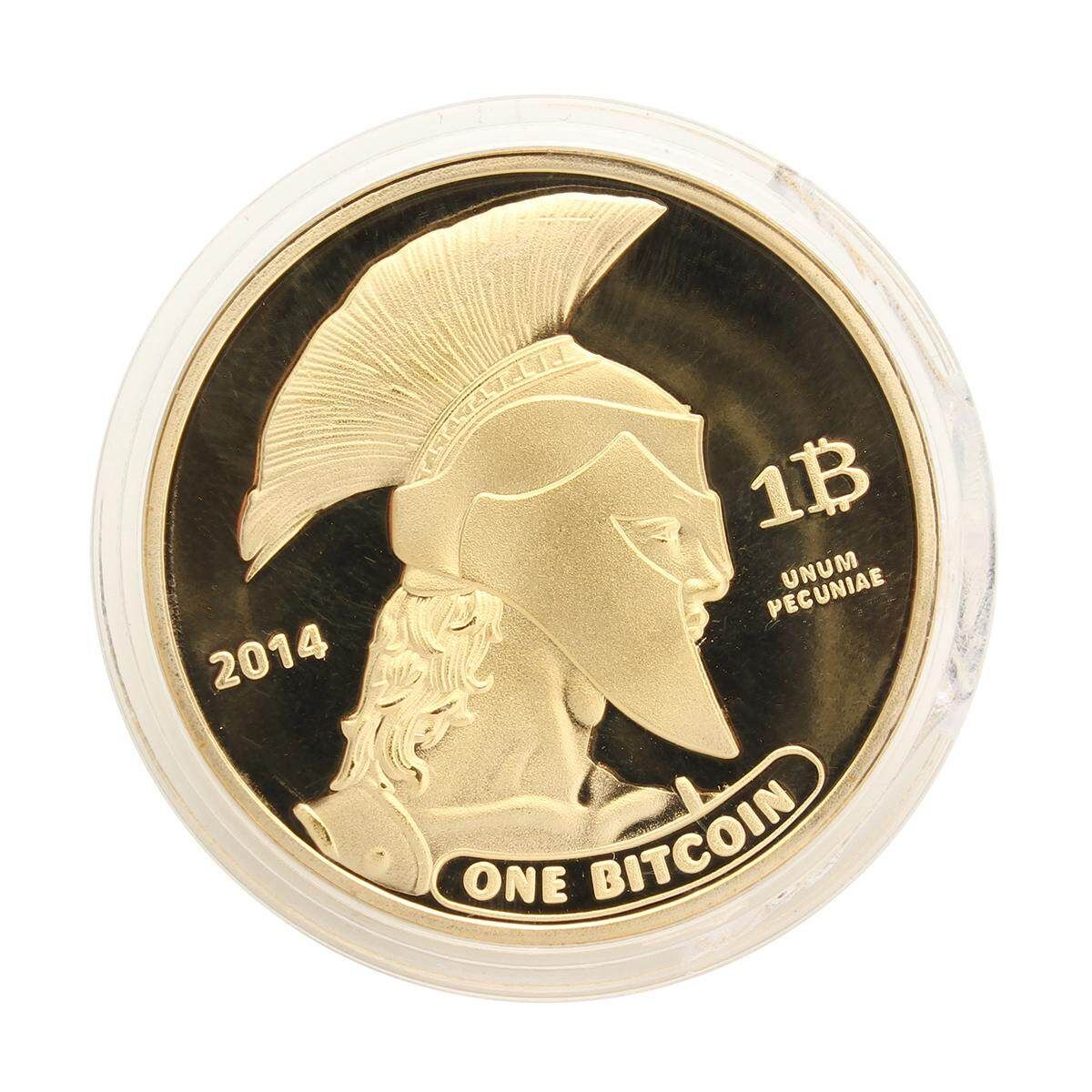 1Pcs Bitcoin Model Gold Plated Commemorative Coin BTC Bitcoin Metal Coin Decorations