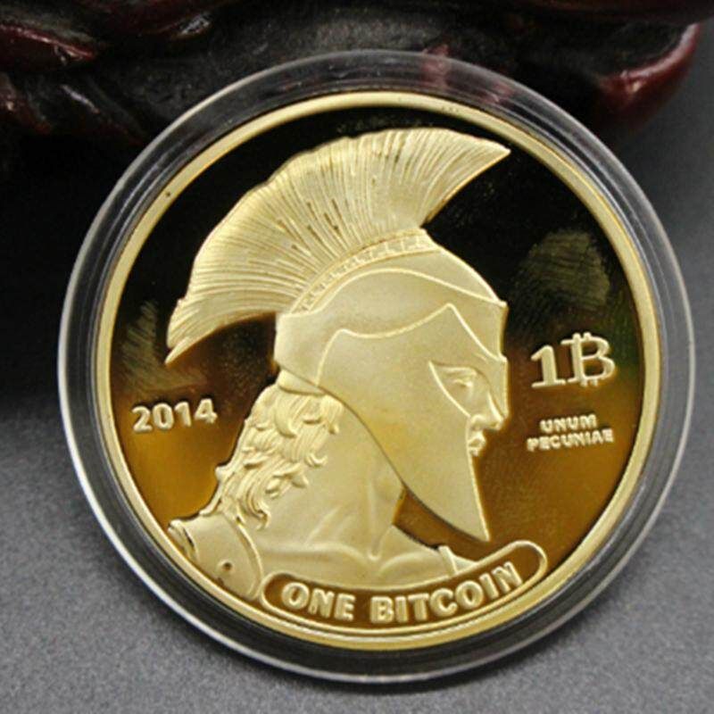 1Pcs Bitcoin Model Gold Plated Commemorative Coin BTC Bitcoin Metal Coin Decorations