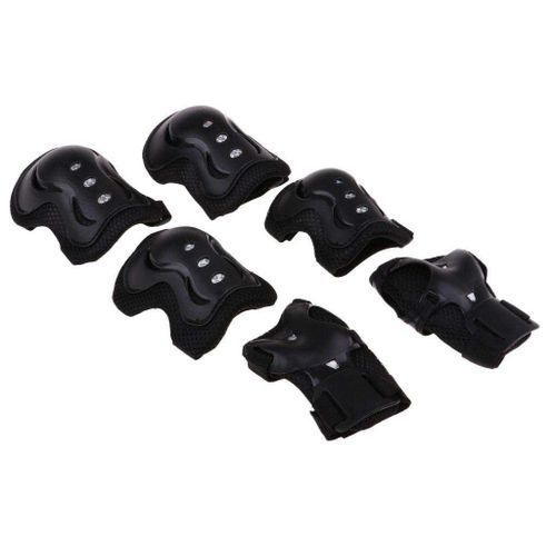 Bmx Bike Knee/Elbow Pads Wrist Guard Protective Gear Set For Black