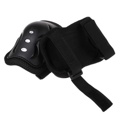 Bmx Bike Knee/Elbow Pads Wrist Guard Protective Gear Set For Black