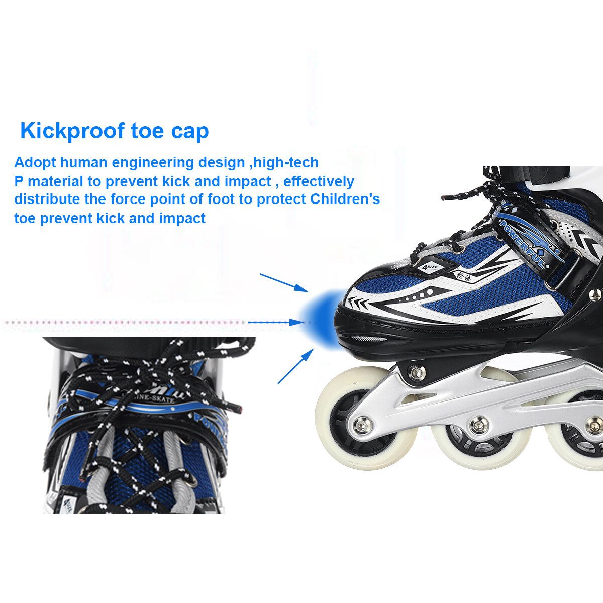 (31-42 Size) S/M/L Flashing Unisex Adult/Kid Breathable Inline Speed Skates Roller 4 Wheels Skating Shoes Adjustable Protective Bracers LED Flash Wheels Skates Gifts For Girl Boy Safety Roller Skates Toys Black