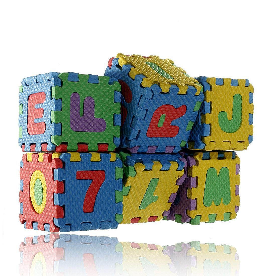 36Pcs Baby Kids EVA Foam Interlocking Alphabet Number Floor Mat Puzzle Toys