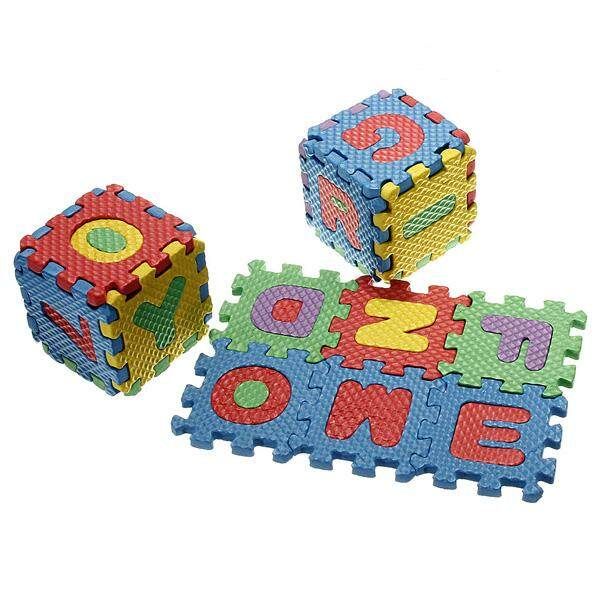 36Pcs Baby Kids EVA Foam Interlocking Alphabet Number Floor Mat Puzzle Toys