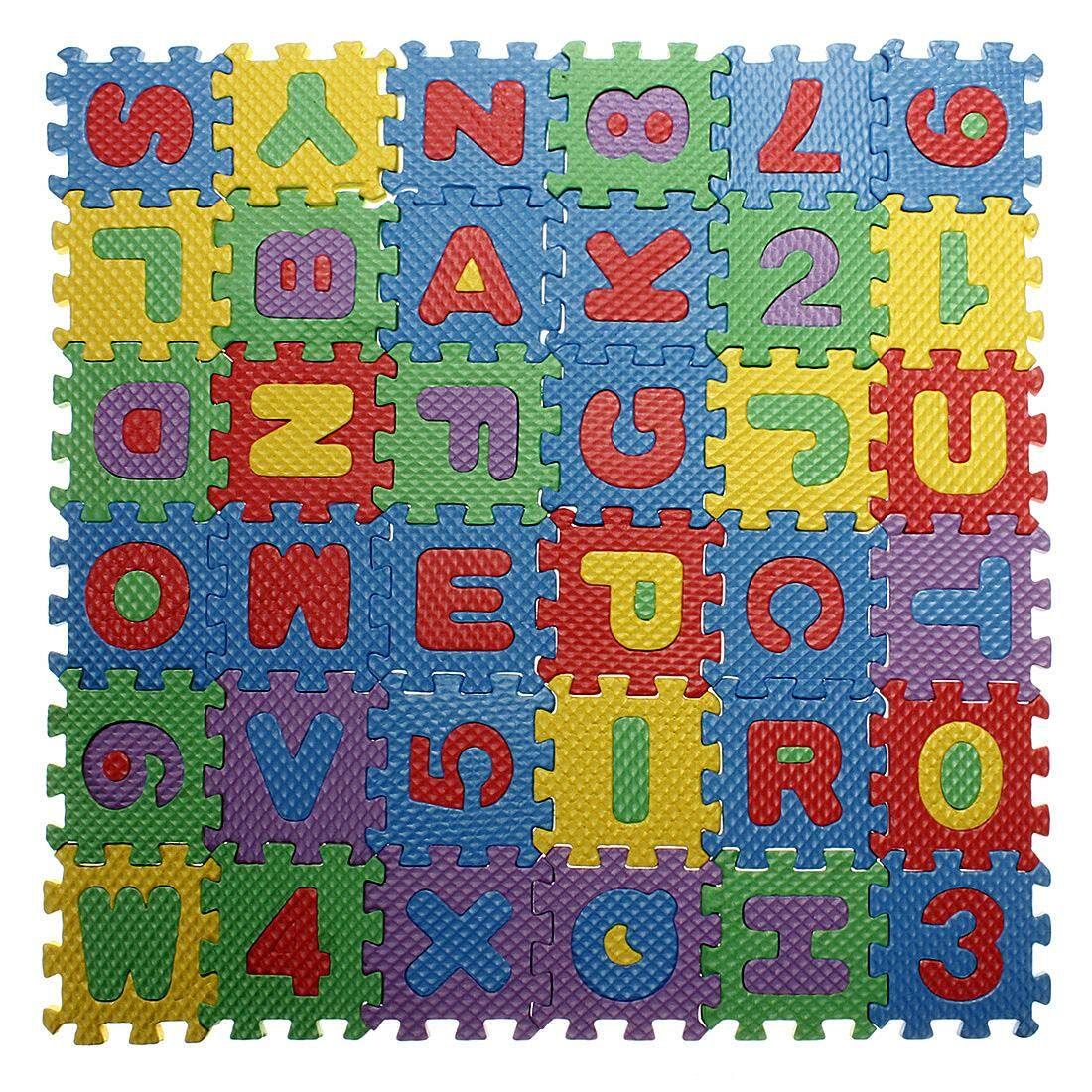 36Pcs Baby Kids EVA Foam Interlocking Alphabet Number Floor Mat Puzzle Toys