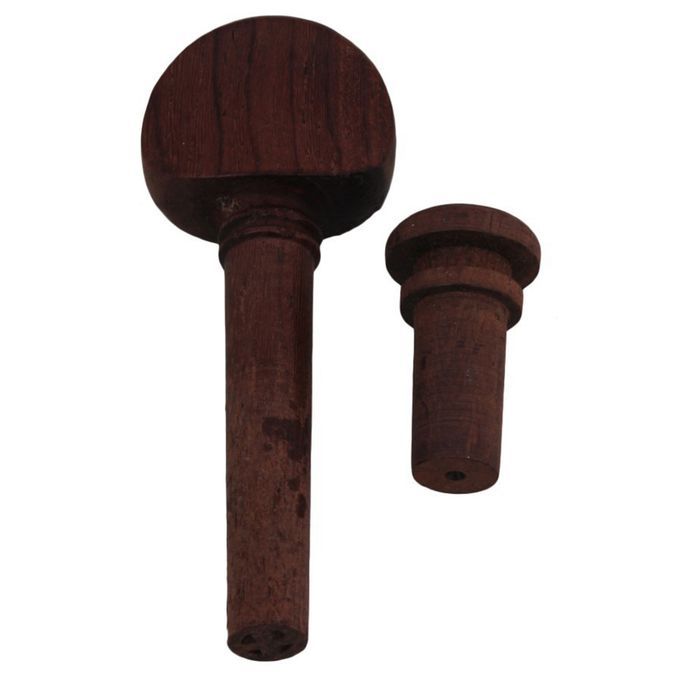 4 Sets Rose Wood 4/4 Violin Tuning Peg Endpins Chinrest Tailpiece