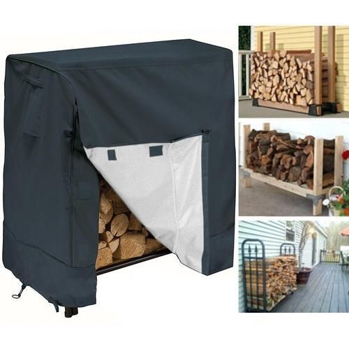 Log Rack Cover Practical Garden Firewood Storage Durable Dustproof Wood Storage Oxford Snow Protect Furniture Anti UV Waterproof