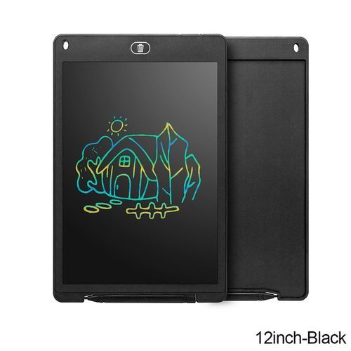 LCD Writing Tablet Magic Slate Children's Digital Drawing Blackboard Painting Board Graffiti Pad Kids Toys 6.5/8.5/10/12inch(#12inch-Black)