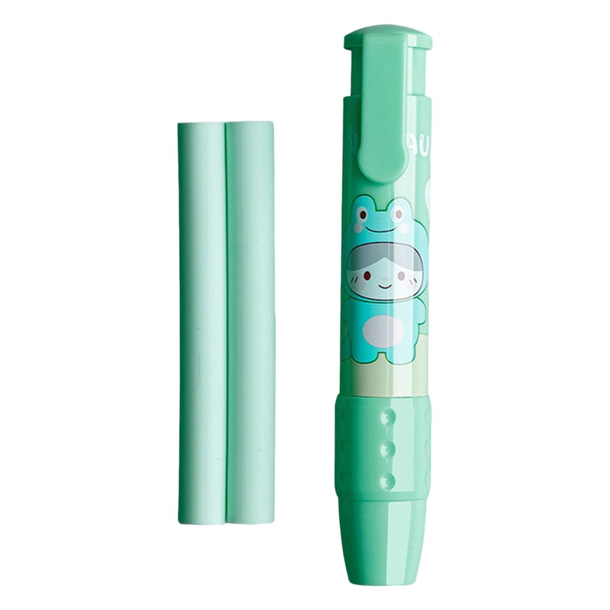 1 Set Student Erasers Good Elasticity Pen Erasers Green
