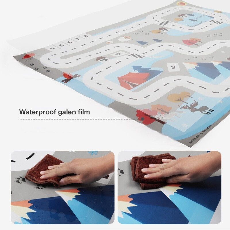 Blanket Toy Nordic Game Mat Baby Room Carpet Kid's Traffic Parking Lot Map Rug Road Sign Alloy Model Cars Outdoor Playing Mat