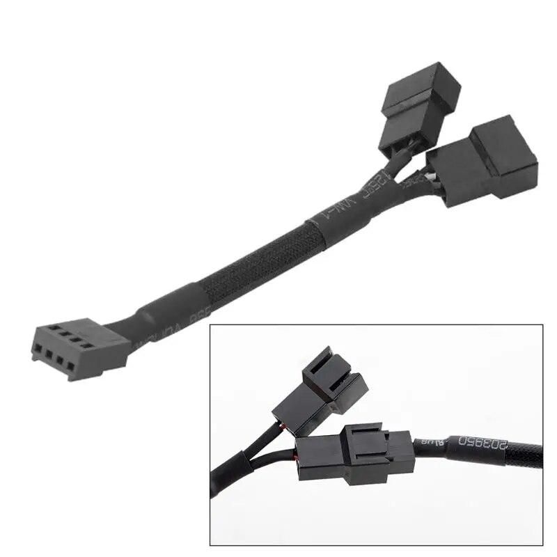 CB-Y4P 4Pin PWM Y Splitter Fan Cable 1x4pin to 2x4pin Expansion Cable Adapter PC Computer Accessories 110 mm ABS Adapter Cable