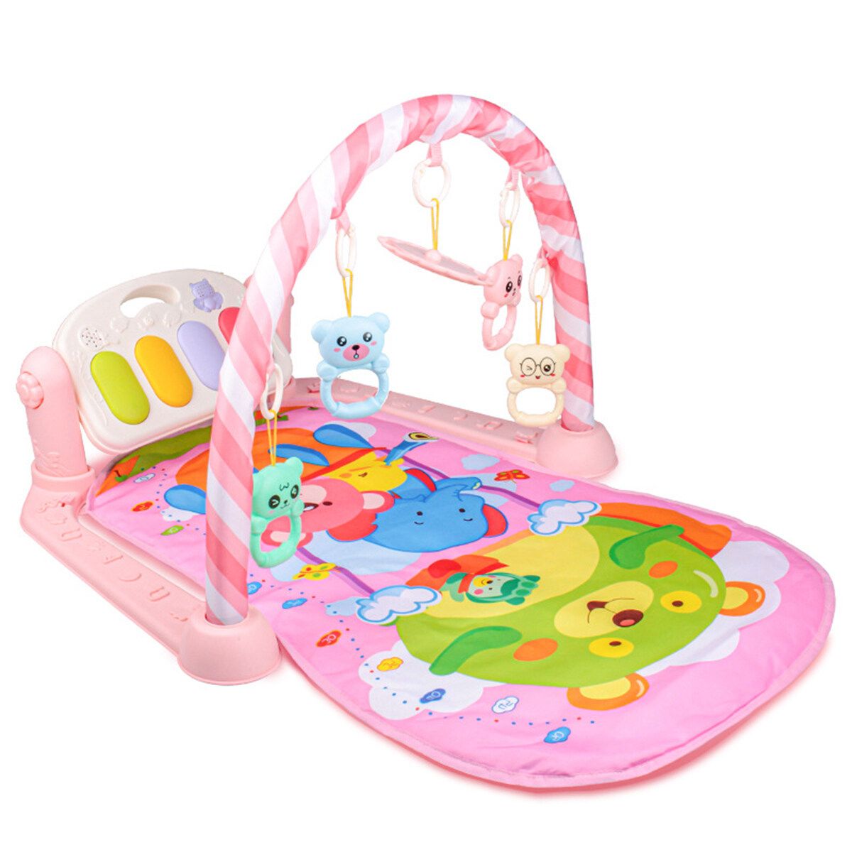 Baby Mat Lay And Kids Gym Fitness Music Fun Piano Boys Girls Pink