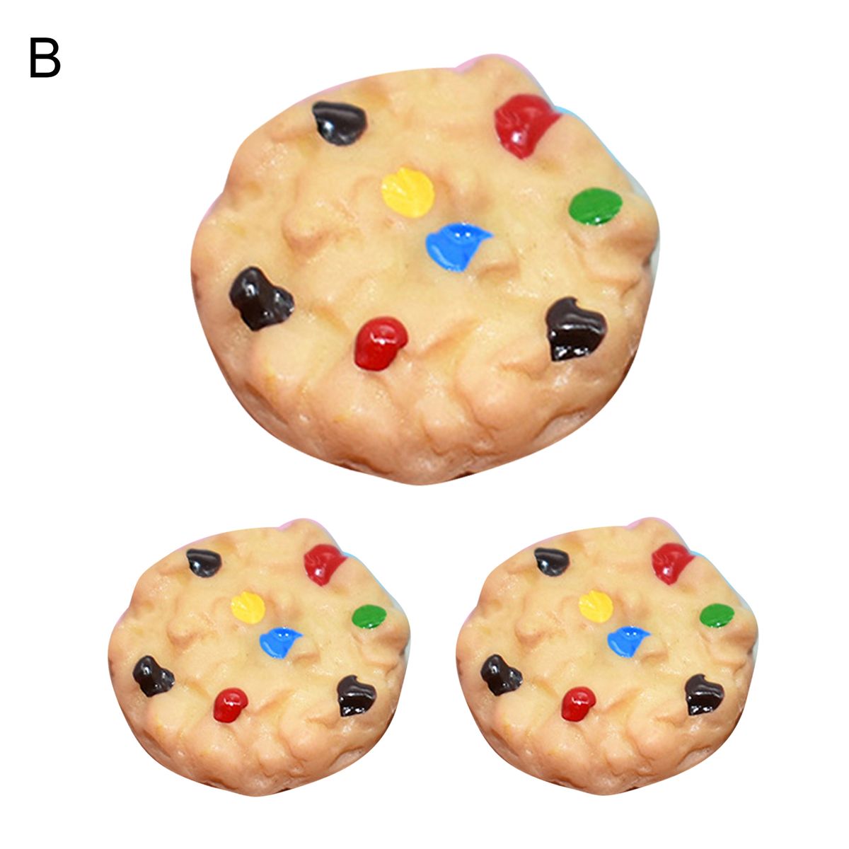 3Pcs Mini Simulation Biscuits Food Models Dollhouse DIY Accessories Kids Toy