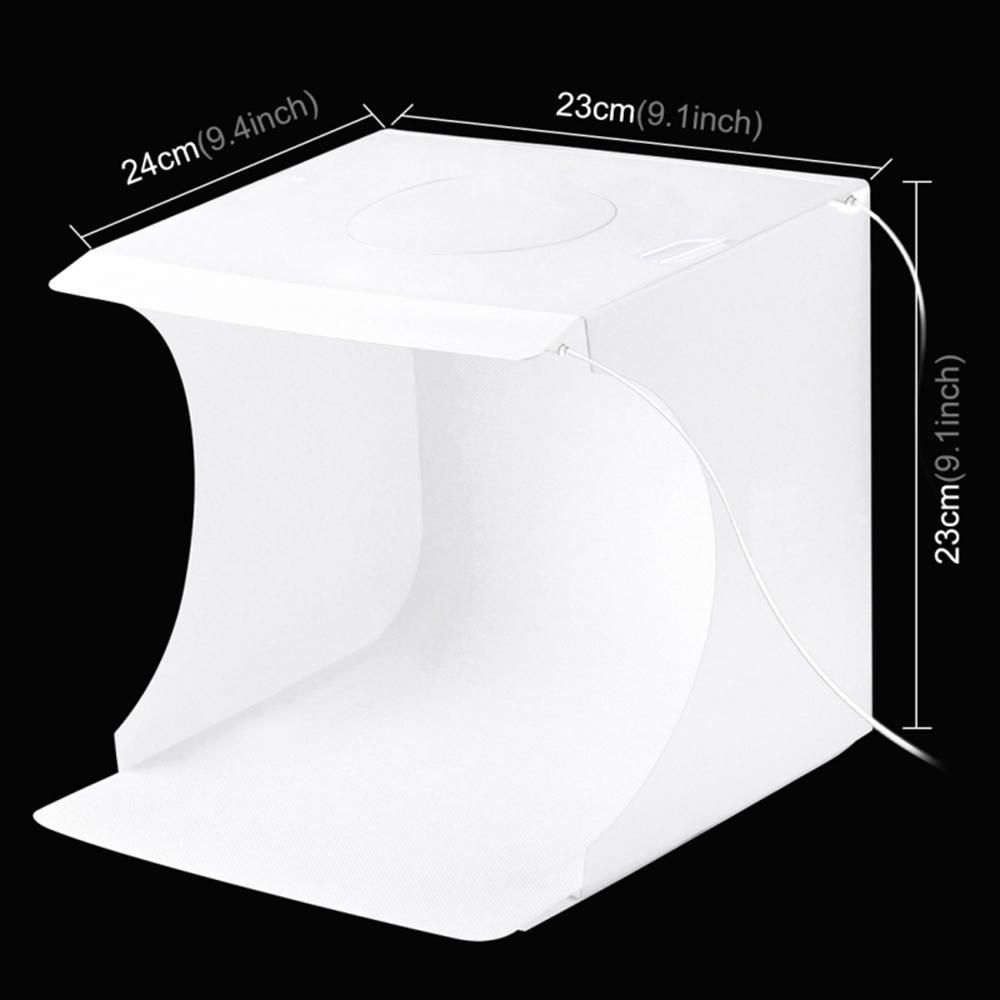 PULUZ Dual Light Lightbox Mini 40Pcs LED Light Room foliding Photography Lighting Softbox Tent Photobooth Backdrop USB Cube Box Photo Studio Light Box