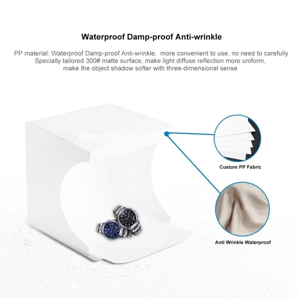 PULUZ Dual Light Lightbox Mini 40Pcs LED Light Room foliding Photography Lighting Softbox Tent Photobooth Backdrop USB Cube Box Photo Studio Light Box