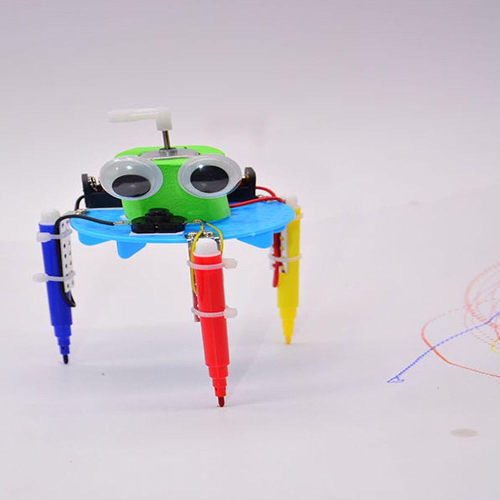 Kids DIY Doodle Robot Toy Children Experiment Science Project Educational Model