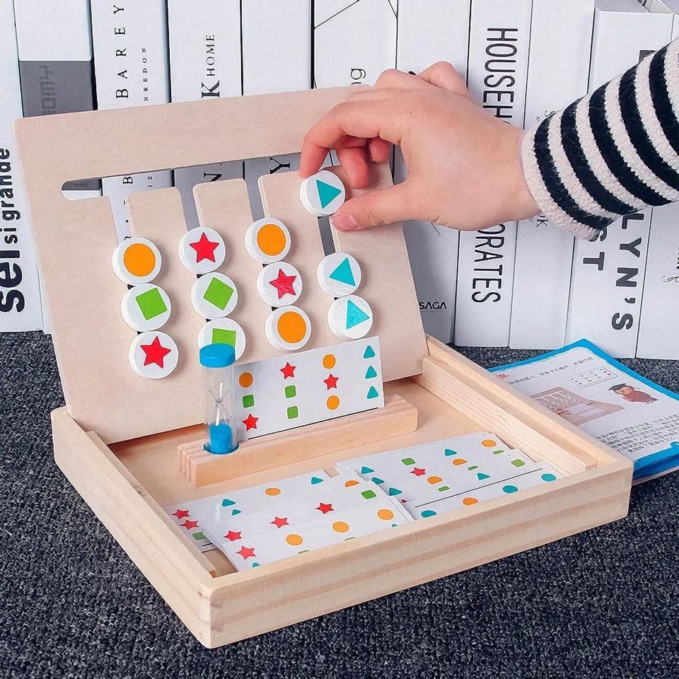 Wooden Colour And Shape Matching Maze Puzzle