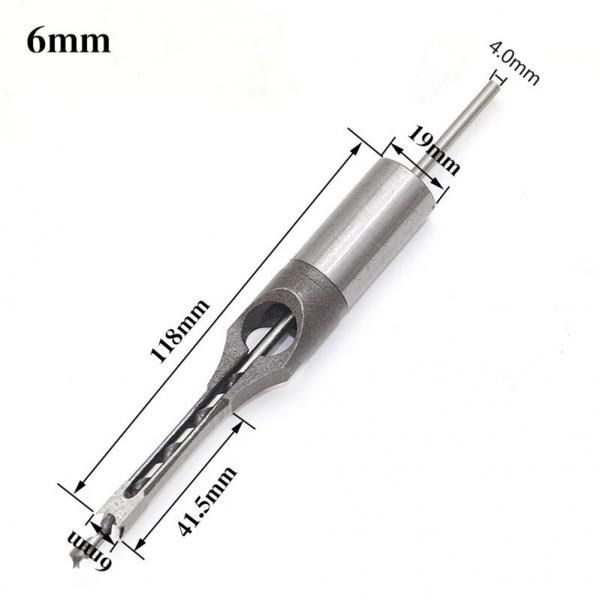Square Hole Drill Bit Auger Trimming Drill Desire Chisel Woodworking Tool Lengthened Woodworking Square Hole Drilling Powerful