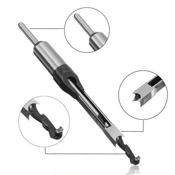 Square Hole Drill Bit Auger Trimming Drill Desire Chisel Woodworking Tool Lengthened Woodworking Square Hole Drilling Powerful