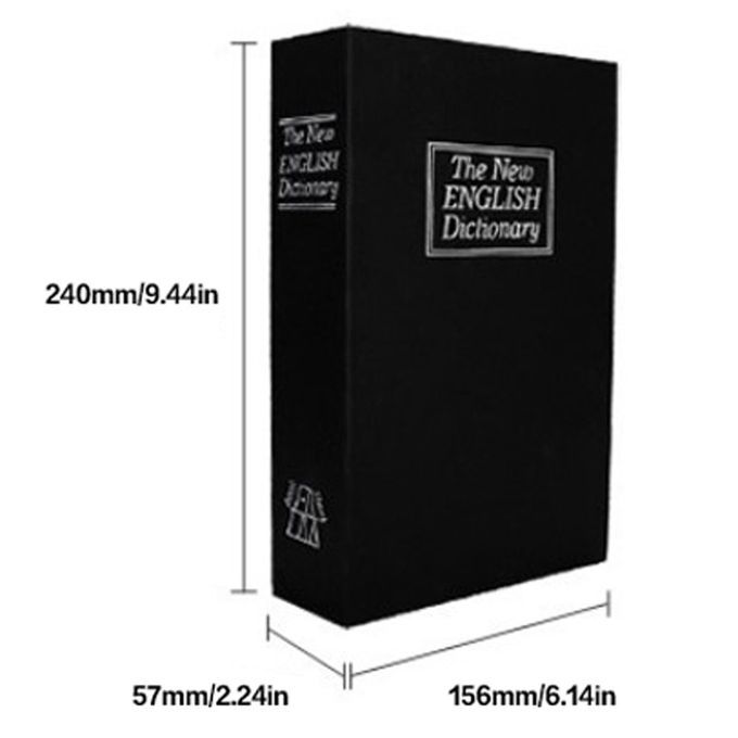 Ulation Di Tionary Se Urity Book  Ase  Ash Money Jewelry Storage Box-black-S