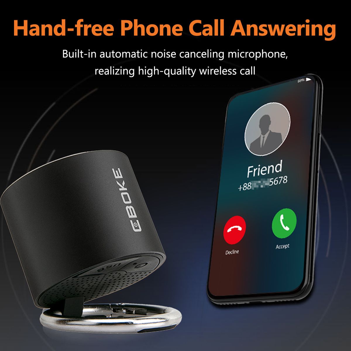 CBOKE BF-120 Mini Wireless BT Speaker Hanging Portable